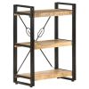 3-Tier Bookcase 23.6"x11.8"x31.5" Solid Mango Wood