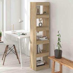 Book Cabinet/Room Divider Sonoma Oak 15.7"x11.8"x65.4"