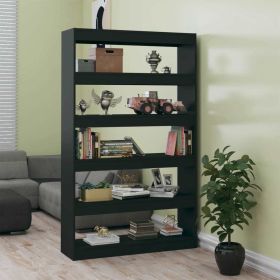 Book Cabinet/Room Divider Black 39.4"x11.8"x65.4"