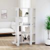 Book Cabinet/Room Divider White 39.4"x11.8"x63"