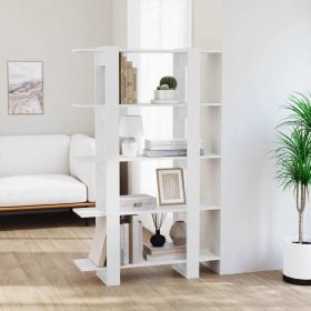 Book Cabinet/Room Divider White 39.4"x11.8"x63"