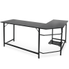 Shaped Desk Corner Computer Desk Pc Laptop Gaming Table Workstation Black