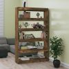 Book Cabinet/Room Divider Smoked Oak 39.4"x11.8"x65.4"