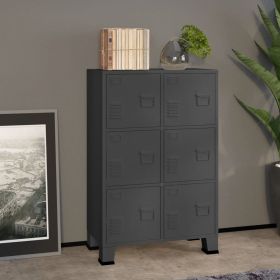 Industrial Filing Cabinet Anthracite 29.5"x15.7"x45.3" Metal