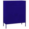 Storage Cabinet Navy Blue 31.5"x13.8"x40" Steel