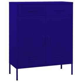 Storage Cabinet Navy Blue 31.5"x13.8"x40" Steel
