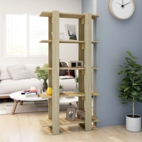 Book Cabinet/Room Divider Sonoma Oak 31.5"x11.8"x63" Chipboard