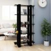 Book Cabinet/Room Divider Black 31.5"x11.8"x63" Chipboard
