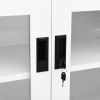 Office Cabinet White 35.4"x15.7"x27.6" Steel