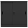Office Cabinet with Sliding Door Anthracite 35.4"x15.7"x35.4" Steel