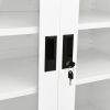 Office Cabinet White 35.4"x15.7"x35.4" Steel