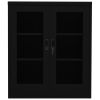Office Cabinet Black 35.4"x15.7"x41.3" Steel