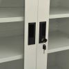 Office Cabinet with Planter Box Light Gray 35.4"x15.7"x50.4" Steel