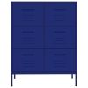 Drawer Cabinet Navy Blue 31.5"x13.8"x40" Steel
