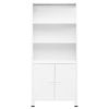 Industrial Bookshelf White 31.5"x12.6"x70.9" Steel