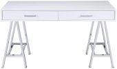 Coleen Desk in White High Gloss & Chrome