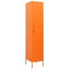 Locker Cabinet Orange 13.8"x18.1"x70.9" Steel