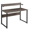Home Office Computer Desk with Storage Shelves,Morden Simple Style Study Table with hutch(Brown) YJ