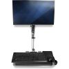 StarTech.com Wall Mount Workstation - Foldable Ergonomic Standing Desk - Height Adjustable 34" VESA Monitor Arm/Padded Keyboard/Mouse Tray