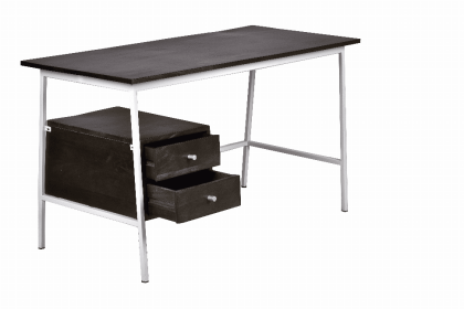 Spitiko Homes Writing Desk Wood & Metal (Color: Picket Grey / White, size: 54"x24"x30")
