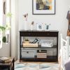 Console Table 3-Tier with Drawer and Storage Shelves