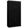 Office Cabinet Black 35.4"x15.7"x70.9" Steel