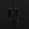 Office Cabinet Black 35.4"x15.7"x70.9" Steel