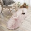 Ashler Faux Peacock Fur Shaped Rug Area Rug Soft Faux Sheepskin Rugs Fluffy Carpet for Bedroom;  Living Room;  Kids Room Mat