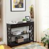 Console Table 3-Tier with Drawer and Storage Shelves