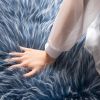 Ashler Faux Peacock Fur Shaped Rug Area Rug Soft Faux Sheepskin Rugs Fluffy Carpet for Bedroom;  Living Room;  Kids Room Mat